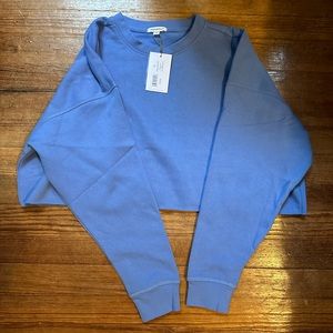 Weworewhat Cropped Sweatshirt, Powder Blue - S NWT boxy oversized fit